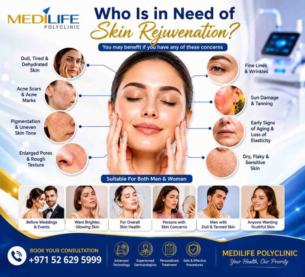 Who is in need of skin rejuvenation